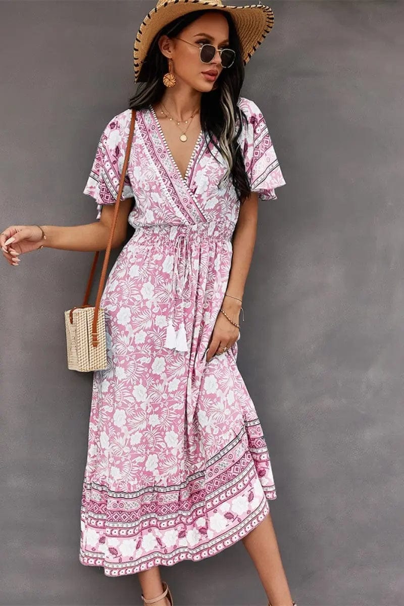 Bohemian Flutter Sleeve Wrap Top Dress  30.00 MPGD Corp Merchandise