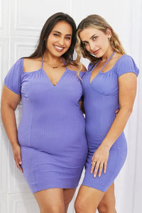 Capella Miss Independent Full Size Off-The Shoulder Rib Knit Mini Dress  33.00 MPGD Corp Merchandise