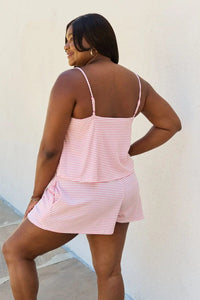 Culture Code Let It Happen Full Size Double Flare Striped Romper in Pink  29.00 MPGD Corp Merchandise