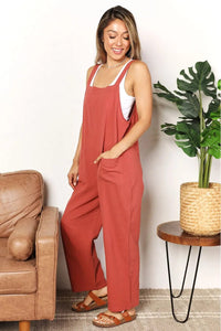 Double Take Wide Leg Overalls with Front Pockets   MPGD Corp Merchandise