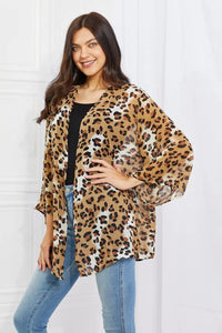 Melody Wild Muse Full Size Animal Print Kimono in Camel  15.00 MPGD Corp Merchandise