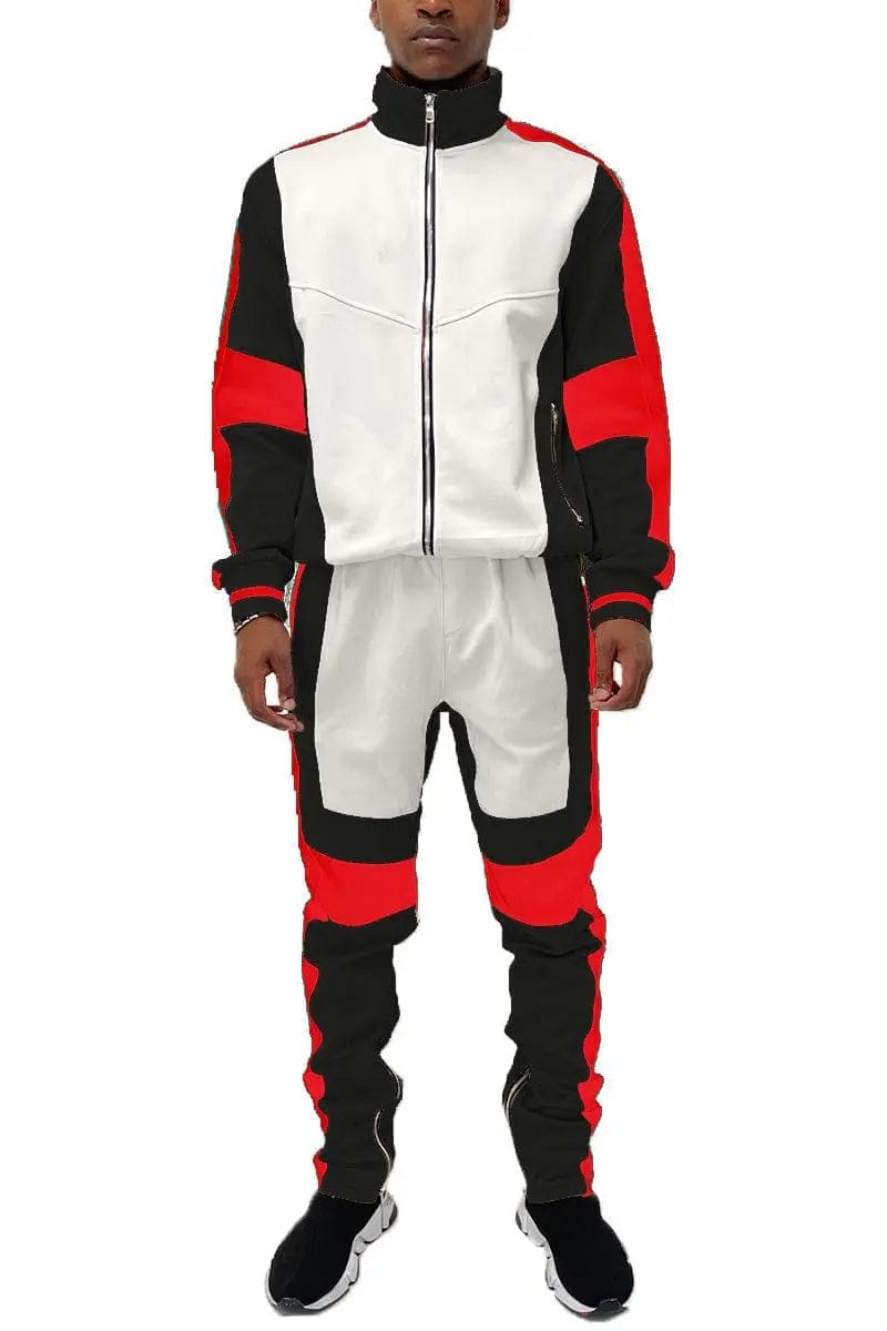 Moto Color Block Track Set Men's Clothing  MPGD Corp Merchandise