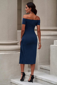 Off-Shoulder Short Sleeve Split Dress  34.00 MPGD Corp Merchandise