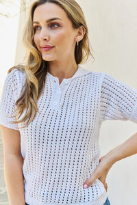 Petal Dew 143 Full Size Quarter Button Sheer Top in White  49.00 MPGD Corp Merchandise
