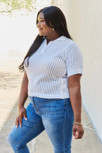 Petal Dew 143 Full Size Quarter Button Sheer Top in White  49.00 MPGD Corp Merchandise