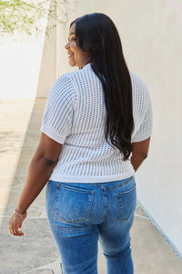 Petal Dew 143 Full Size Quarter Button Sheer Top in White  49.00 MPGD Corp Merchandise