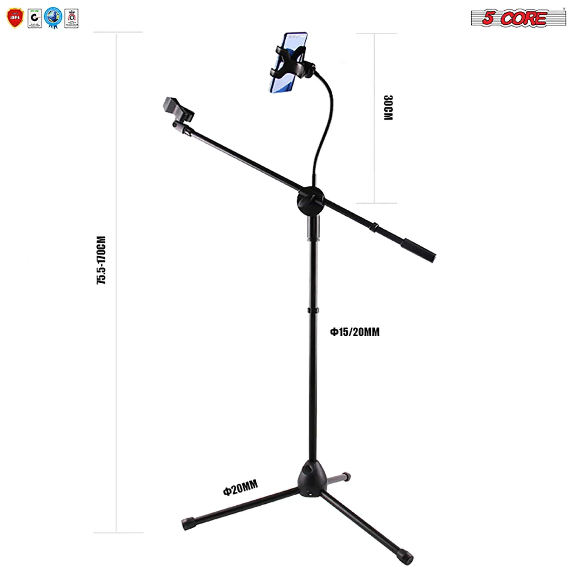 Mic Stand with Tablet/Phone Holder+Dynamic Mic MS MOB+ND58 Audio & Video  MPGD Corp Merchandise