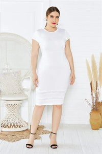 Plus Size Mesh Detail Midi Dress  24.00 MPGD Corp Merchandise