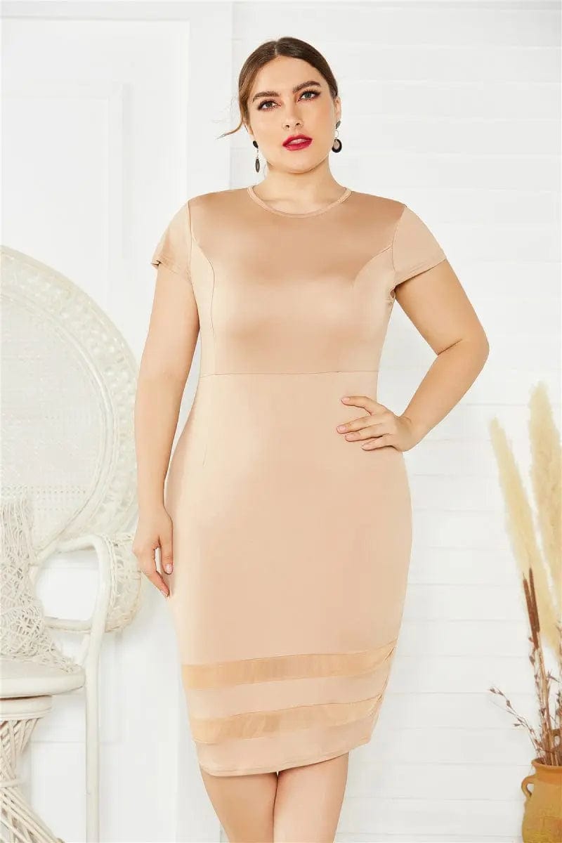 Plus Size Mesh Detail Midi Dress  24.00 MPGD Corp Merchandise