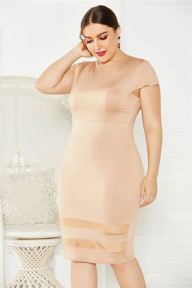 Plus Size Mesh Detail Midi Dress  24.00 MPGD Corp Merchandise