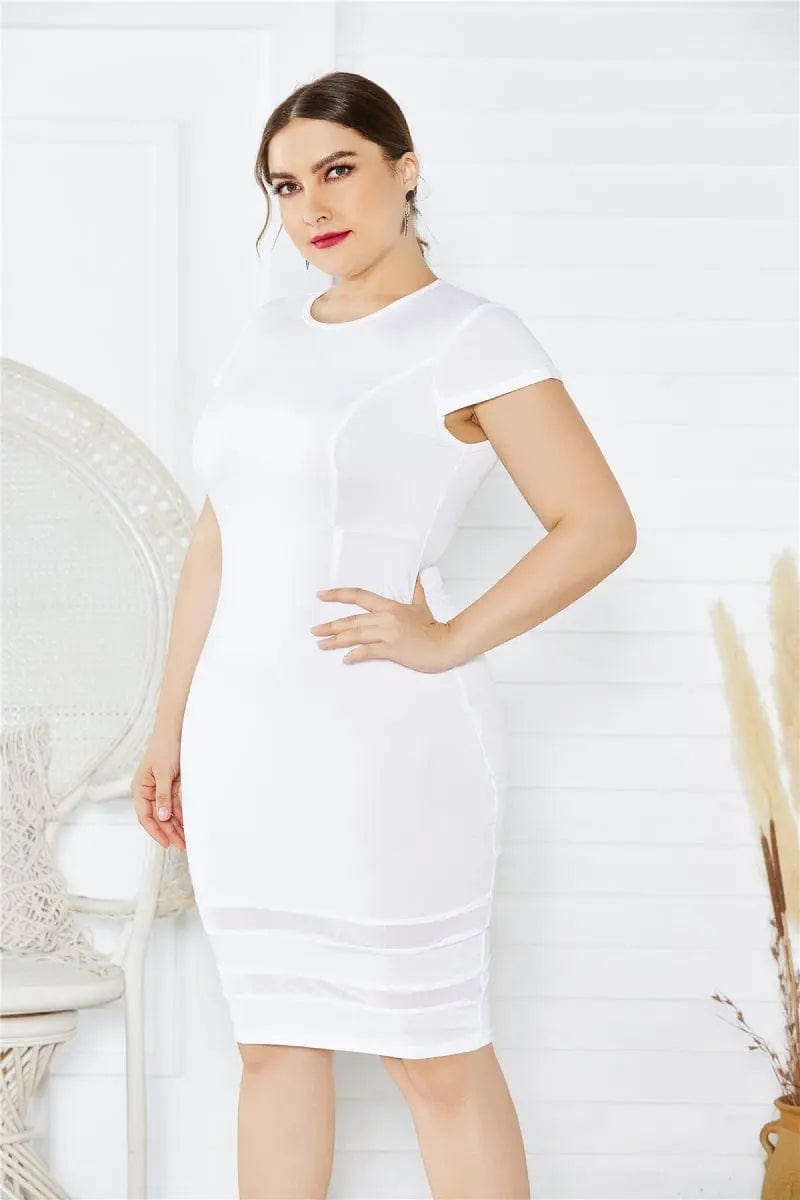 Plus Size Mesh Detail Midi Dress  24.00 MPGD Corp Merchandise