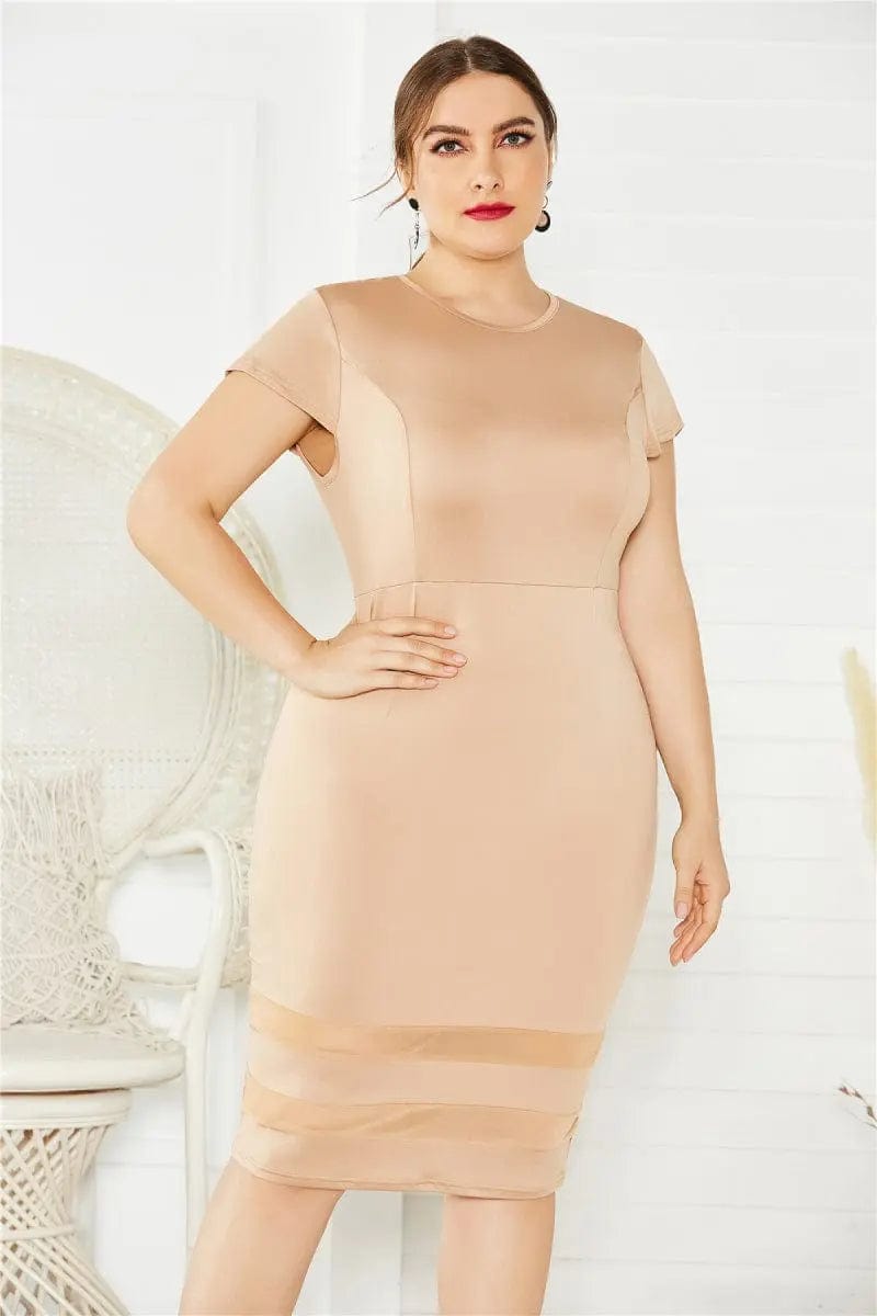 Plus Size Mesh Detail Midi Dress  24.00 MPGD Corp Merchandise