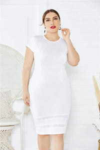 Plus Size Mesh Detail Midi Dress  24.00 MPGD Corp Merchandise