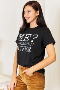 Simply Love Letter Graphic Round Neck T-Shirt   MPGD Corp Merchandise