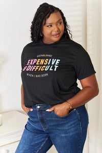 Simply Love Slogan Graphic Cuffed Sleeve T-Shirt   MPGD Corp Merchandise