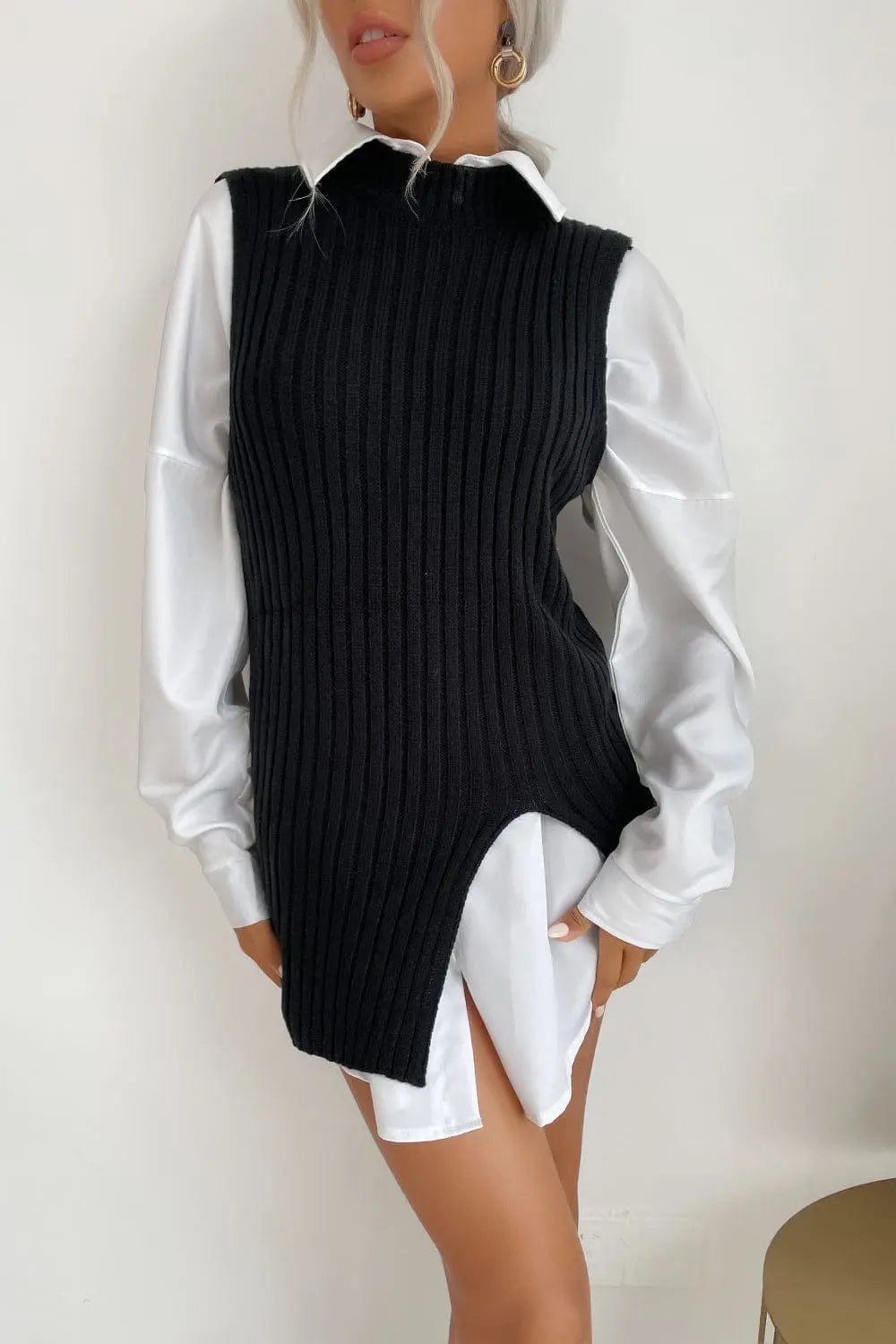 Slit Hem Sweater Vest Dress  29.00 MPGD Corp Merchandise