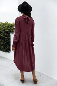 Solid Asymmetrical Patch Pleated Dress  24.00 MPGD Corp Merchandise
