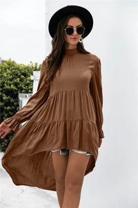 Solid Asymmetrical Patch Pleated Dress  24.00 MPGD Corp Merchandise