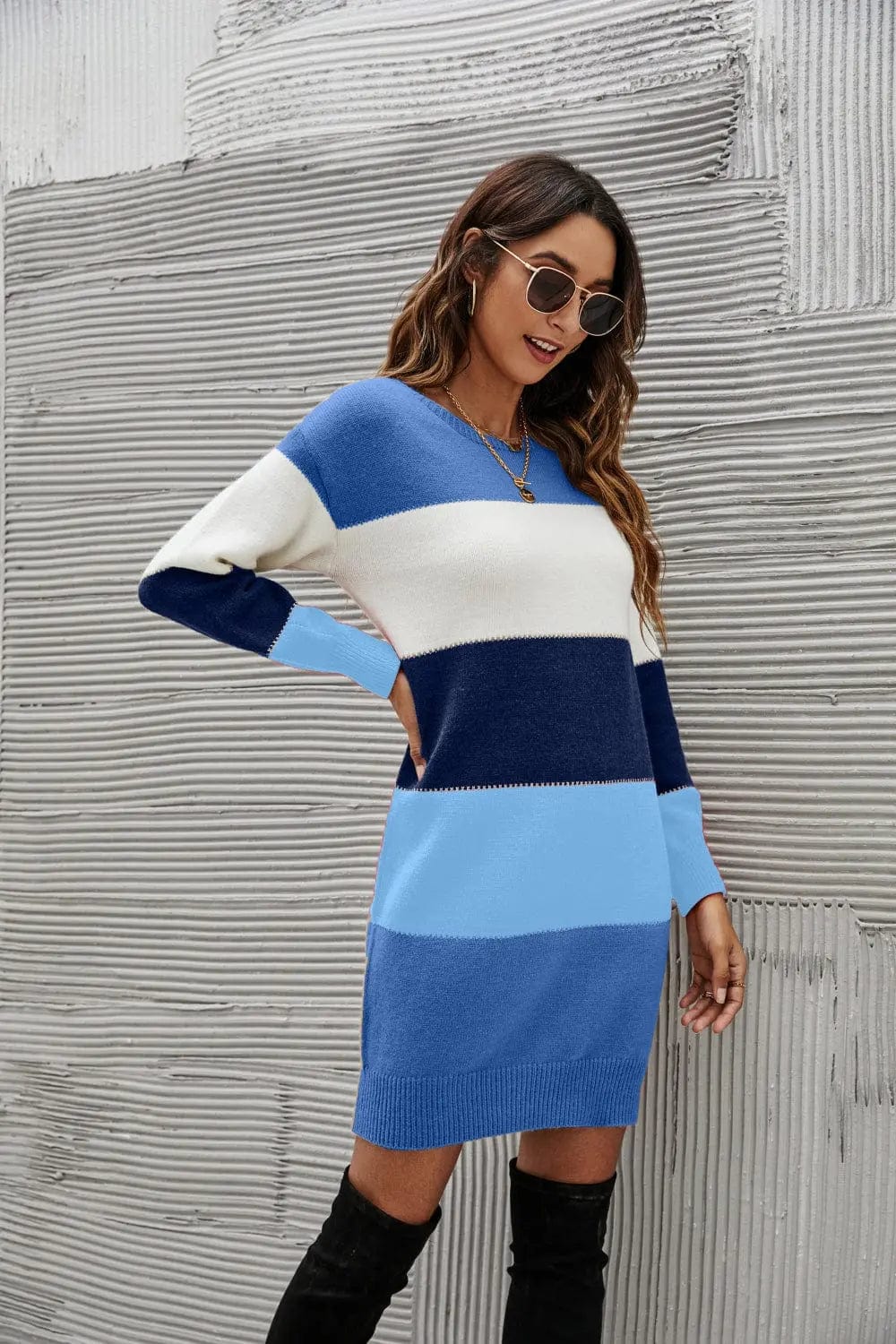 Striped Sweater Dress  44.00 MPGD Corp Merchandise