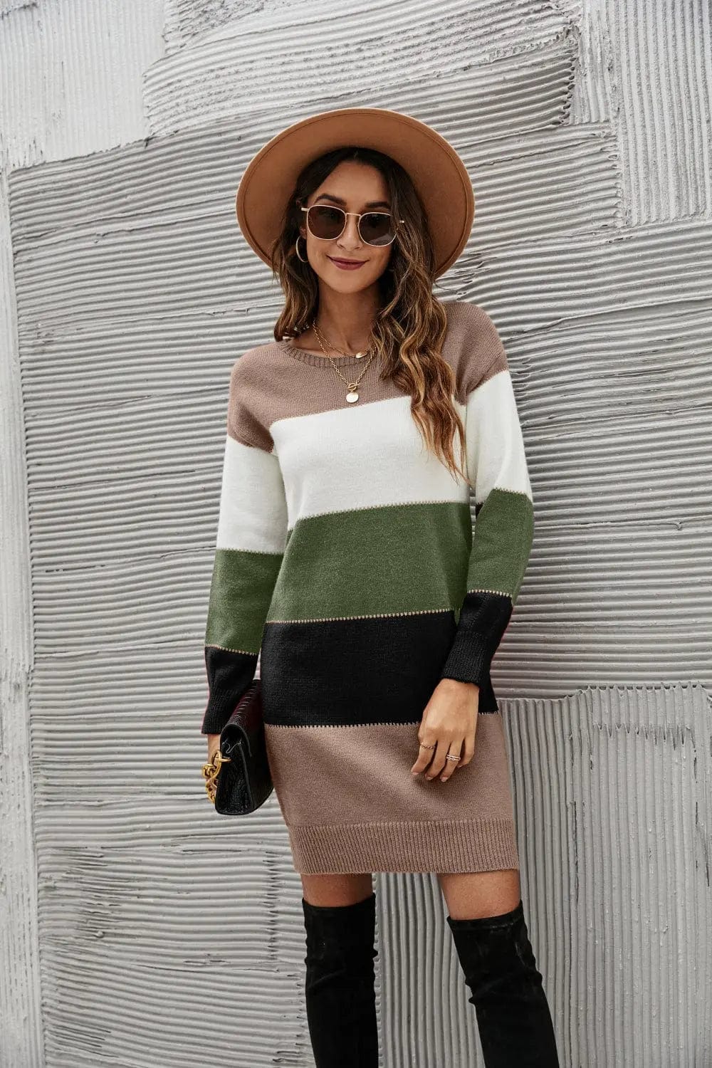 Striped Sweater Dress  44.00 MPGD Corp Merchandise