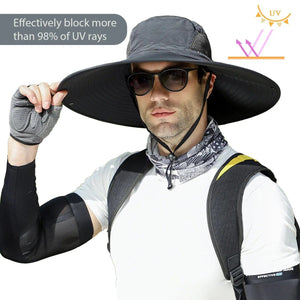 Wide Brim Sun Hats for Men Bucket Hat Sun Protection Waterproof Hat Hats  MPGD Corp Merchandise