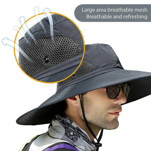 Wide Brim Sun Hats for Men Bucket Hat Sun Protection Waterproof Hat Hats  MPGD Corp Merchandise