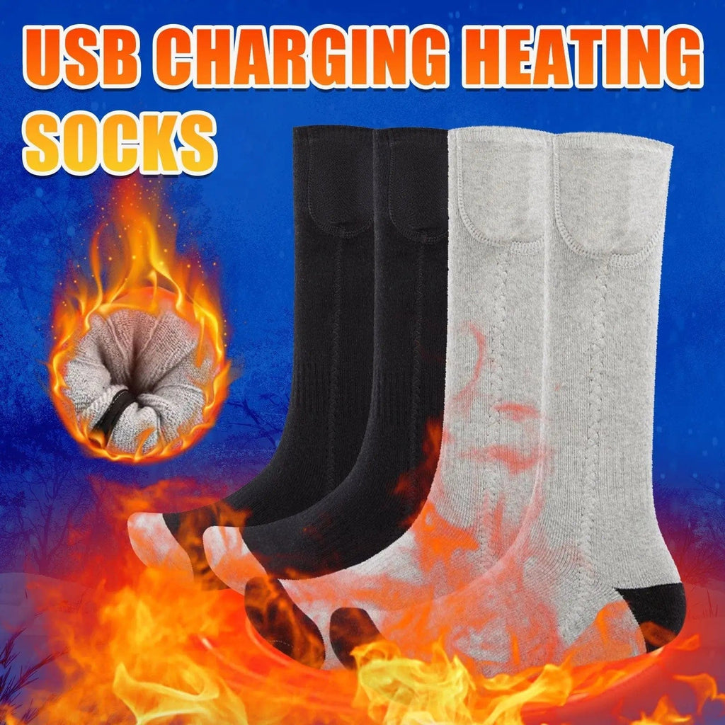 Winter Warm Outdoor Socks Thermal Socks USB Heating Sock Socks  MPGD Corp Merchandise