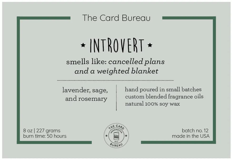 Introvert Candle Novelty 24.95 MPGD Corp Merchandise