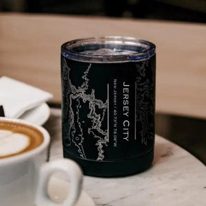Jersey City - New Jersey Map Insulated Cup in Matte Black Kitchen 36.00 MPGD Corp Merchandise