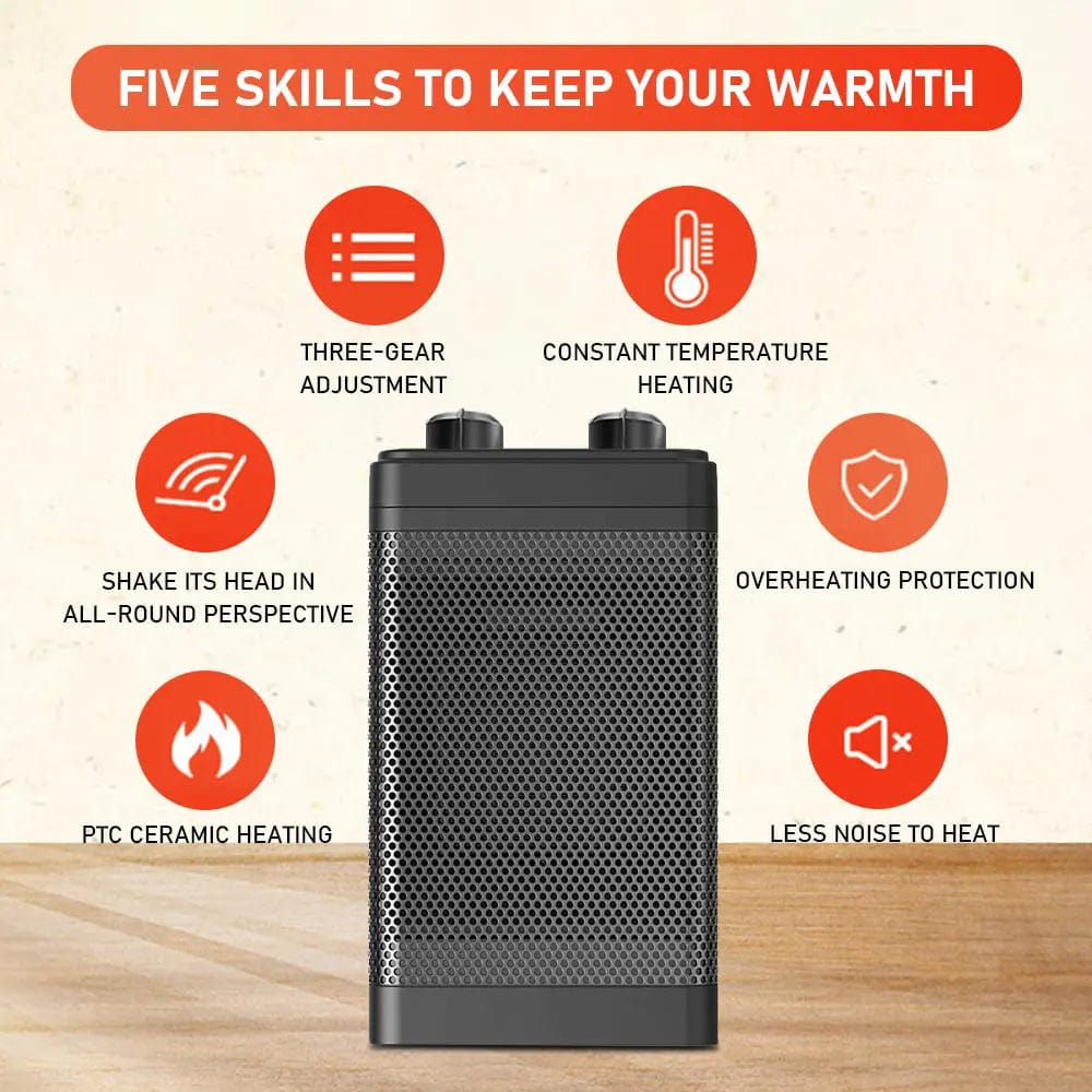 Space Heater for Indoor Use Portable Ceramic HeaterFan with Thermostat Home Improvement 113.98 MPGD Corp Merchandise