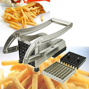 Stainless Steel French Fries and Potato Cutter with 2 Different Blades Kitchen 69.98 MPGD Corp Merchandise