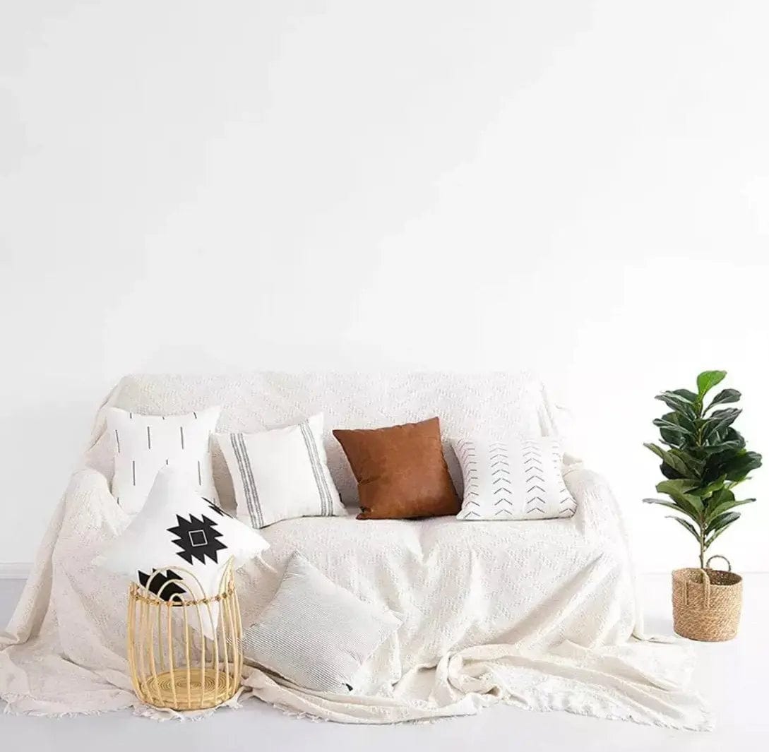Throw Pillow Set 6, 18x18 Vegan leather throw pillow, Modern Minimal Home Decor 80.00 MPGD Corp Merchandise