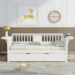 Twin Wooden Daybed with Trundle Bed Sofa Bed for Bedroom Furniture 400.00 MPGD Corp Merchandise